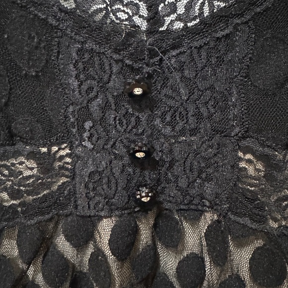 Vintage Guess Babydoll Lace Polka Dot Women's Top| Y2K| - Picture 3 of 5